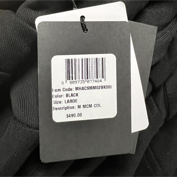 MCM Mens Classic Logo Black/Cognac Cotton Hoodie/Sweatshirt L - Picture 6 of 6